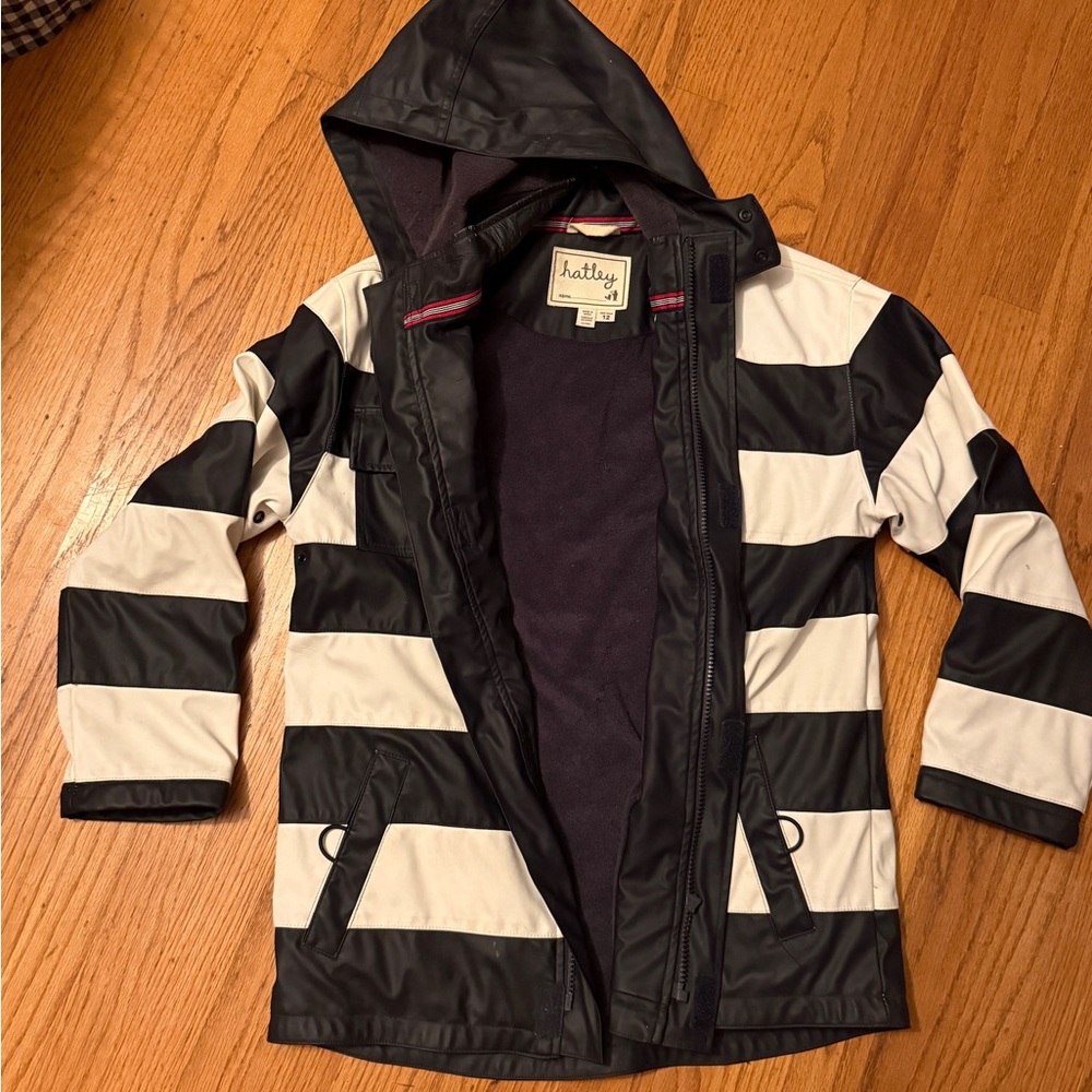 Hatley Navy Blue Hooded Rain Jacket